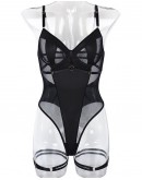                                                          【Preorder】S-L Underwire Cut-Out Metal Body-Suit Grenadine Set