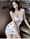                                                          【Preorder】40kg-55kg Cherry Camisole Pajamas Dress