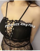                                                                【READY STOCK】Plus Size Camisole Lace Body-Suit