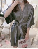                                                          【Preorder】Ice-Silk Long-Line Kimono Pajamas