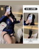                                                          【Preorder】Police Cosplay Tie-Belt Body-Suit Set