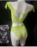                                                                【READY STOCK】40kg-50kg Green Stockings Tops+Panties