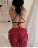                                                                【PREORDER】40kg-60kg Lace Sexy Lingeries Lace-Up Set