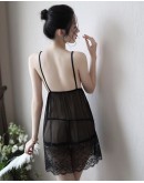                                                                【READY STOCK】40kg-65kg Thin Chiffon Pajamas Dress+ T-Back