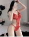                                                                【READY STOCK】40kg-100kg Plus Lace Body-Suit Sexy Lingeries