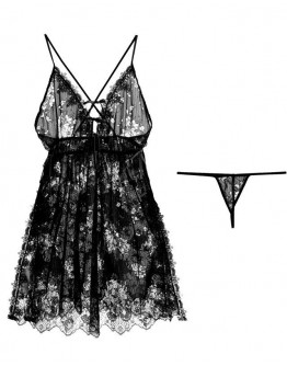                                                                【READY STOCK】40kg-100kg V-Neck Camisole Lace Pajamas Set