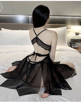                                                                【READY STOCK】40kg-65kg Asymmetrical Dress Sexy Lingeries+ T-Back