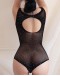                                                                【PREORDER】Galaxy Rhinestone Black Cut-Out Body-Suit