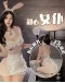                                                          【Preorder】40kg-55kg Sexy Lingeries Pinky Rabbit Hairband Necklace Dress