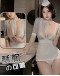                                                          【Preorder】40kg-55kg Sexy Lingeries Hat Blue Lace Dress+T-Back