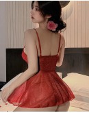                                                          【Preorder】40kg-55kg Galaxy Camisole Pajamas Dress+ T-Back