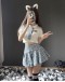                                                          【Preorder】40kg-55kg Blue Checked Necktie Cos Skirt Sexy Lingeries Set
