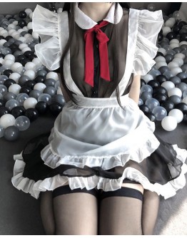                                                          【Preorder】40kg-60kg Grenadine Cos Maid Sexy Lingeries Set