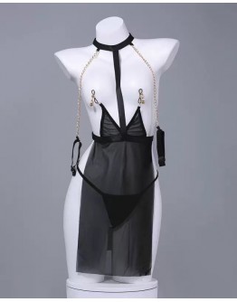                                                          【Preorder】40kg-50kg Sexy Lingeries Necklace Bracelet Set+T-Back