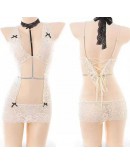                                                          【Preorder】40kg-70kg Halter-Neck Lace Thin Grenadine Pajamas Dress