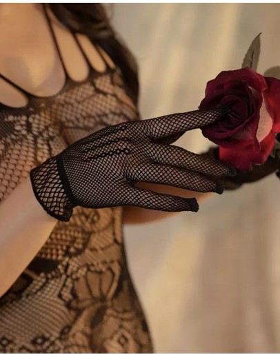                                                          【Preorder】Fishnet Glove Black 1 Pair