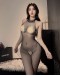                                                          【Preorder】40kg-60kg Cut-Out Fishnet Body-Suit Stockings 