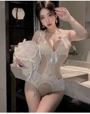                                                          【Preorder】40kg-55kg Sexy Lingeries Lace-Up Ribbon Body-Suit