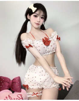                                                         【Preorder】40kg-55kg Strawberry Patterned Pajamas Set