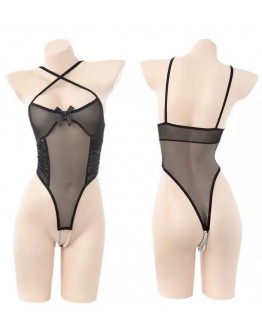                                                          【Preorder】40kg-55kg Faux Pearl Fitted Body-Suit Tops