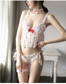                                                          【Preorder】40kg-55kg Camisole Strawberry Patterned Pajamas Set