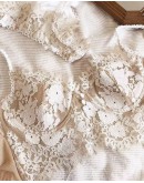                                                          【Preorder】S-XL French Lace Thin Pads Bra/ Panties