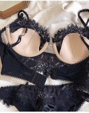                                                          【Preorder】S-XL French Lace Thin Pads Bra/ Panties