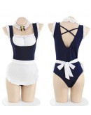                                                          【Preorder】40kg-55kg Pads Body-Suit Apron Maid Necklace Bell Set