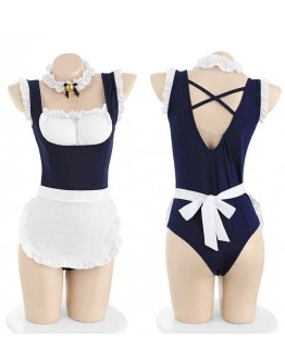                                                          【Preorder】40kg-55kg Pads Body-Suit Apron Maid Necklace Bell Set