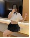                                                          【Preorder】35kg-95kg White Short Shirt Sexy Lingerie Set