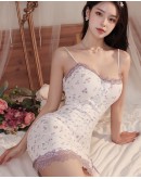                                                          【Preorder】40kg-55kg Lace Flowers Patterned Pajamas Dress Pads +T-Back