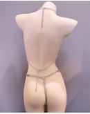                                                          【Preorder】40kg-60kg White Ribbon Bell Chain Bikini