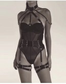                                                          【Preorder】40kg-85kg Halter-Neck Tie-Belt Body-Suit