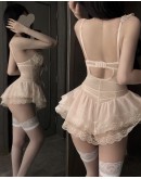                                                          【Preorder】40kg-85kg Flora Embroider Underwire Pads Pajamas Dress