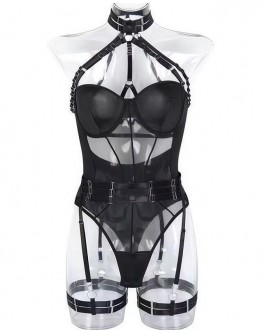                                                          【Preorder】40kg-85kg Halter-Neck Tie-Belt Body-Suit