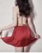                                                          【Ready Stock】60kg-80kg Maroon Night Dress+T-Back