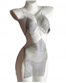                                                          【Preorder】40kg-60kg Rhinestone Chain Dress