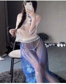                                                          【Preorder】40kg-55kg Grenadine Tops+ Long Skirt + T-Back