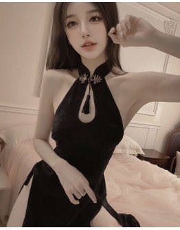                                                          【Preorder】40kg-60kg Fringe Backless Dress+T-Back