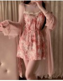                                                          【Preorder】40kg-65kg Flora Pads Dress/ Kimono Outwear