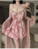                                                          【Preorder】40kg-65kg Flora Pads Dress/ Kimono Outwear
