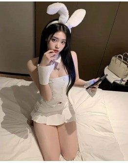                                                          【Preorder】40kg-55kg Rabbit White Cos Sexy Lingeries Set