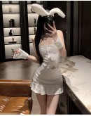                                                          【Preorder】40kg-55kg Rabbit White Cos Sexy Lingeries Set