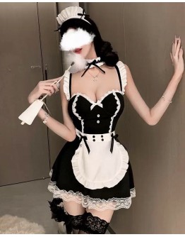                                                          【Preorder】40kg-60kg Pads Underwire Cos Maid Sexy Lingeries Dress