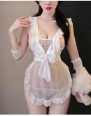                                                          【Preorder】40kg-60kg Cos Maid Apron Lace Set 