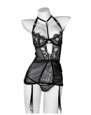                                                         【Preorder】40kg-90kg Halter-Neck Lace Plus Sexy Lingeries Dress