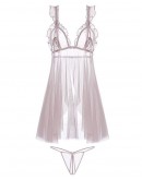                                                                                     【READY STOCK】40kg-65kg Ribbon Chiffon Dress+ T-Back