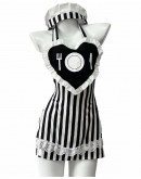                                                          【Preorder】40kg-55kg Stripe Apron Sexy Lingeries Set