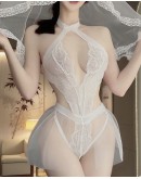                                                          【Preorder】40kg-55kg White Lace Bride Cos Sexy Lingeries