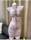                                                          【Preorder】40kg-55kg Flora Grenadine Pajamas Dress Set